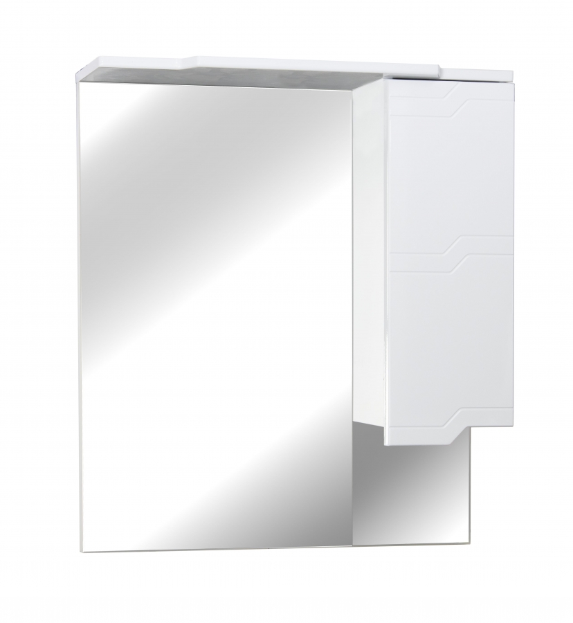 Шкаф зеркальный Парма 600 белое ЭКО 14869